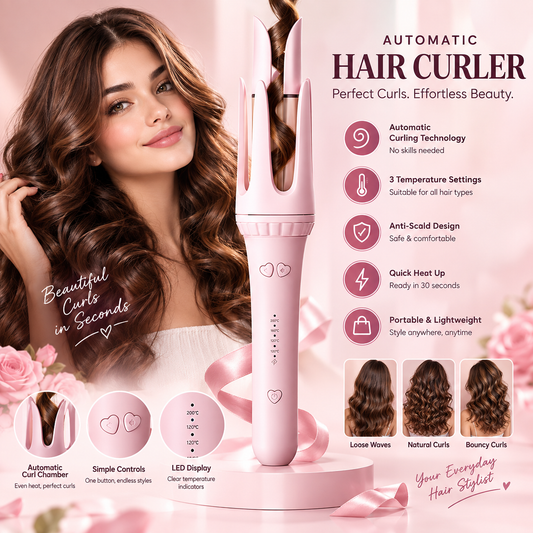 Automatic Hair Curler – Rotating Auto Curling Iron for Effortless Curls & Waves