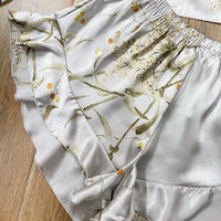 Elegant Floral Satin Cami Set | Silky Pajama Top & Shorts Sleepwear for Women