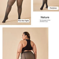 Fleece Lined Thermal Tights | Translucent Warm Winter Pantyhose, High Waist Leggings for Women