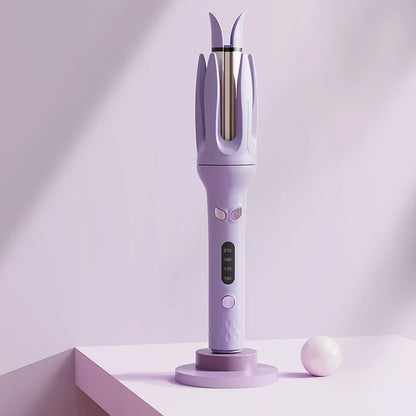 Automatic Negative Ion Hair Curler | Ceramic Barrel Auto-Rotating Curling Iron with LCD Temperature Display, Anti-Scald Anti-Snag Design & Auto Shutoff — 28mm Dual Voltage