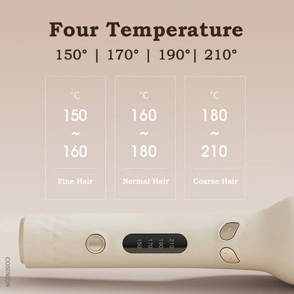 Automatic Negative Ion Hair Curler | Ceramic Barrel Auto-Rotating Curling Iron with LCD Temperature Display, Anti-Scald Anti-Snag Design & Auto Shutoff — 28mm Dual Voltage