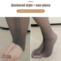 Fleece Lined Thermal Tights | Translucent Warm Winter Pantyhose, High Waist Leggings for Women
