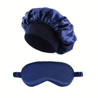 Satin Bonnet Sleep Set | Hair Bonnet & Eye Mask for Sleeping, Curly & Silk-Smooth Hair Care
