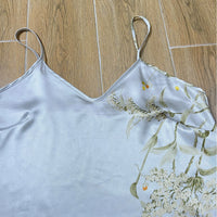 Elegant Floral Satin Cami Set | Silky Pajama Top & Shorts Sleepwear for Women