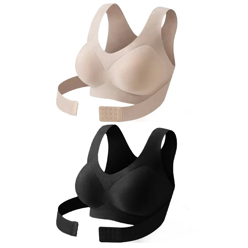 Wireless Posture Correction Bra for Women | Seamless Push-Up Bralette with Cross Back Support, Shapewear Lingerie for Everyday Comfort & Back Pain Relief