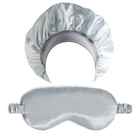 Satin Bonnet Sleep Set | Hair Bonnet & Eye Mask for Sleeping, Curly & Silk-Smooth Hair Care
