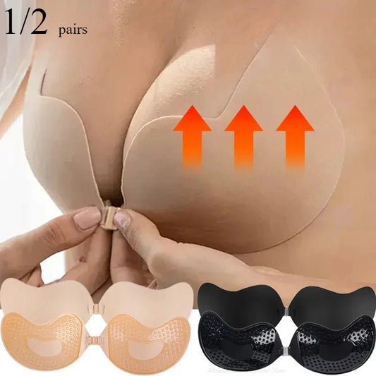 Invisible Push-Up Bra | Strapless Backless Adhesive Lift Bra for Women