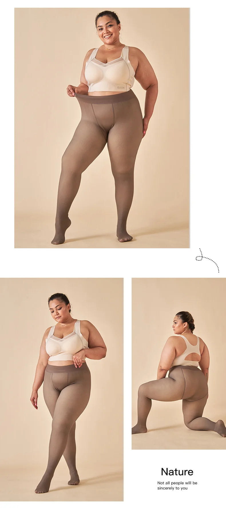 Fleece Lined Thermal Tights | Translucent Warm Winter Pantyhose, High Waist Leggings for Women