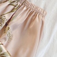 Cherry Print Satin Pajama Set | Silky Cami & Shorts Sleepwear for Women