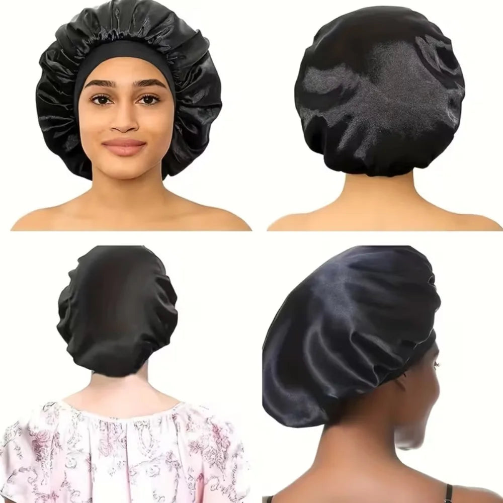 Satin Bonnet Sleep Set | Hair Bonnet & Eye Mask for Sleeping, Curly & Silk-Smooth Hair Care
