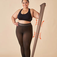 Fleece Lined Thermal Tights | Translucent Warm Winter Pantyhose, High Waist Leggings for Women