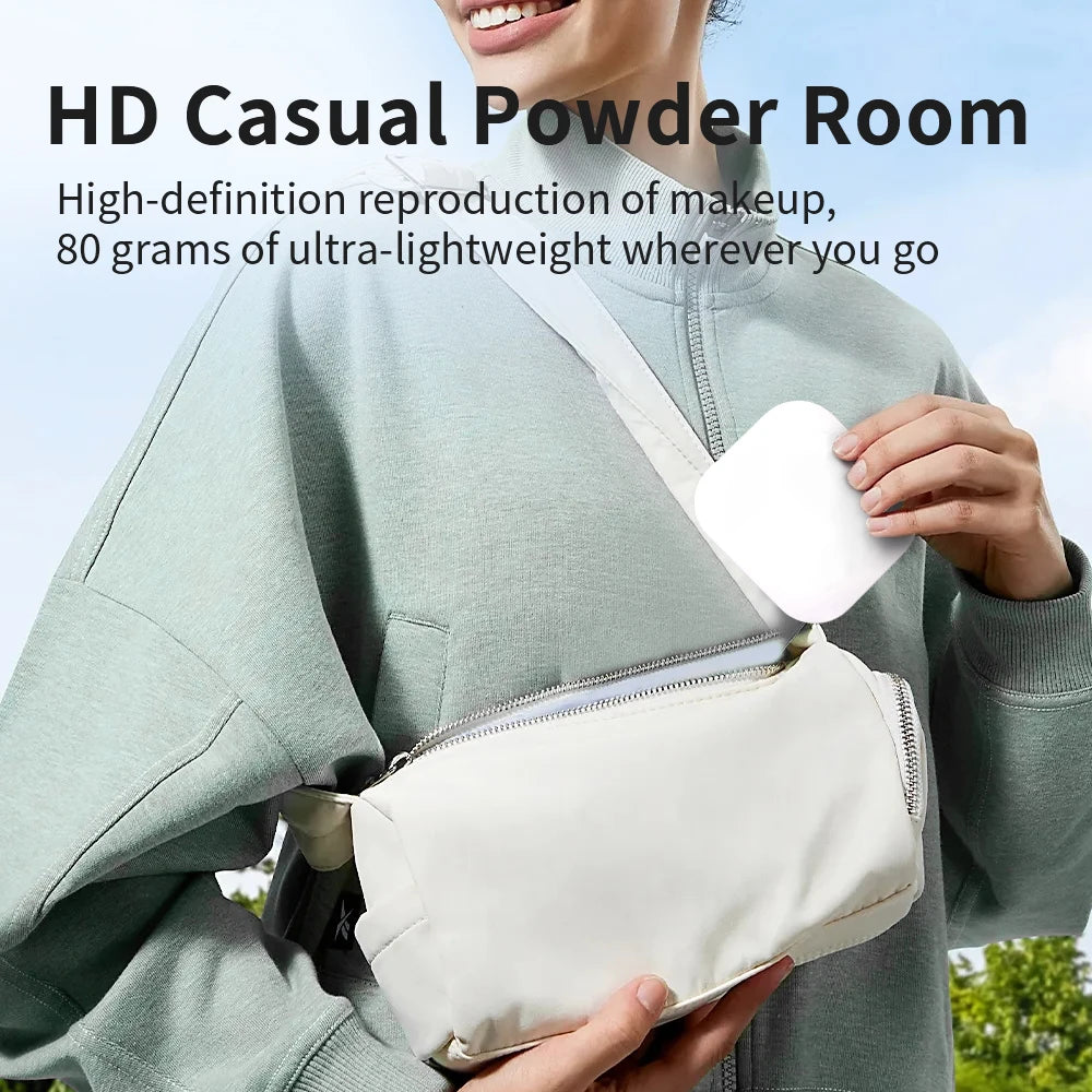 LED Compact Mirror with Light | Portable Travel Makeup Mirror, Rechargeable Pocket Vanity Mirror